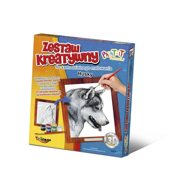 WYPUKŁA MALOWANKA PSY HUSKY ZESTAW KREATYWNY - Mirage Hobby WYPUKŁA MALOWANKA PSY HUSKY ZESTAW KREATYWNY - Mirage Hobby