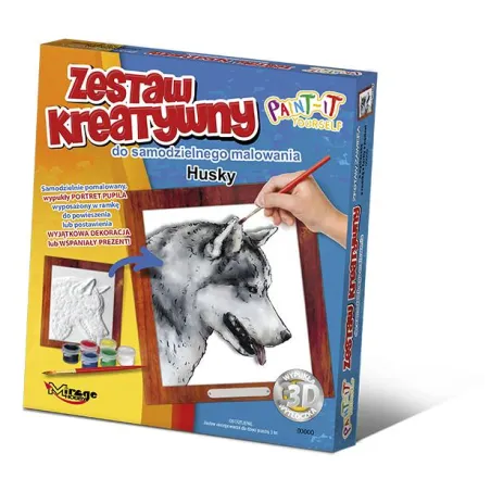 Wypukła Malowanka Psy Husky Zestaw Kreatywny Wypukła Malowanka Psy Husky Zestaw Kreatywny