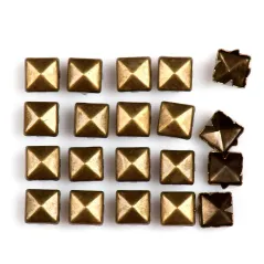 NITY KWADRATOWE ZŁOTE 20 SZTUK 7X2.5MM - Rico Design GmbG & Co.
