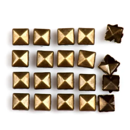 NITY KWADRATOWE ZŁOTE 20 SZTUK 7X2.5MM - Rico Design GmbG & Co.