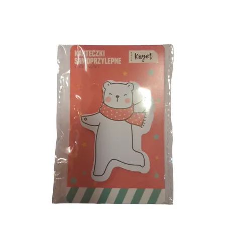 KARTECZKI SAMOPRZYLEPNE MIŚ 50SZT.