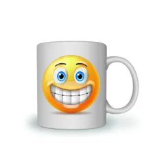 KUBEK CERAMICZNY EMOTIKONA SMILE 330ML