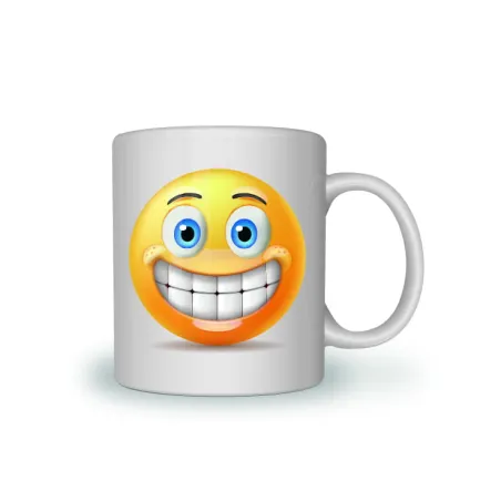 Kubek Ceramiczny Emotikona Smile 330Ml Kubek Ceramiczny Emotikona Smile 330Ml