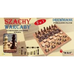 SZACHY I WARCABY DREWNIANE W&K 6+