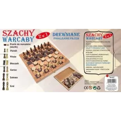 SZACHY I WARCABY DREWNIANE W&K 6+