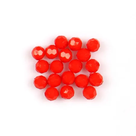 KORALIKI OZDOBNE CZERWONE 20 SZTUK 0.6 CM - Rico Design GmbG & Co.