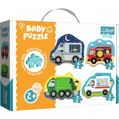 POJAZDY I ZAWODY BABY 4 W 1PUZZLE 6, 4, 5, 3 ELEMENTÓW 2+ - Trefl