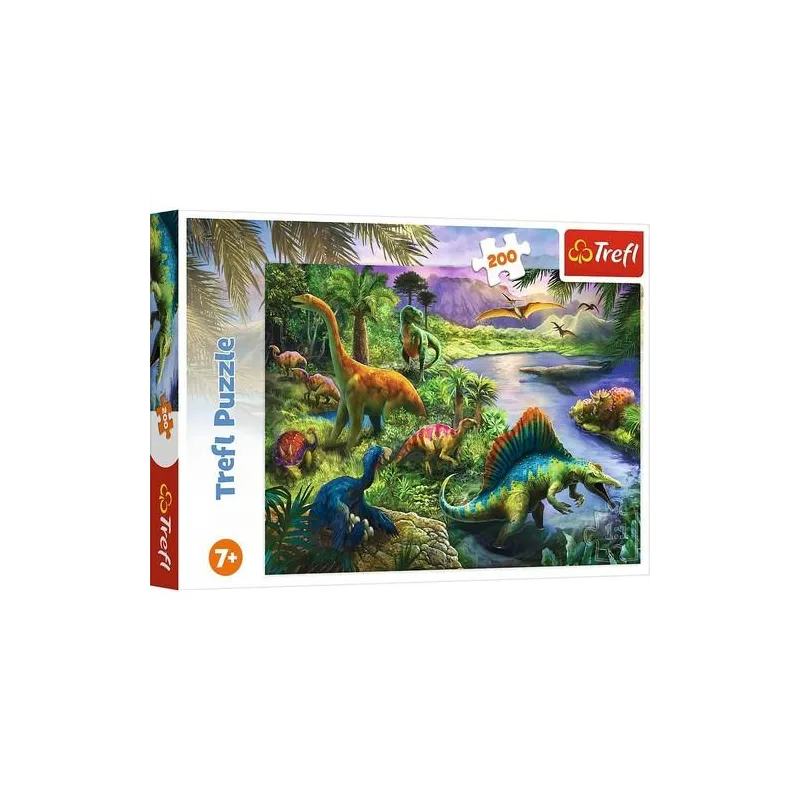 PUZZLE DRAPIEŻNE DINOZAURY 200 ELEMENTÓW TREFL 7+