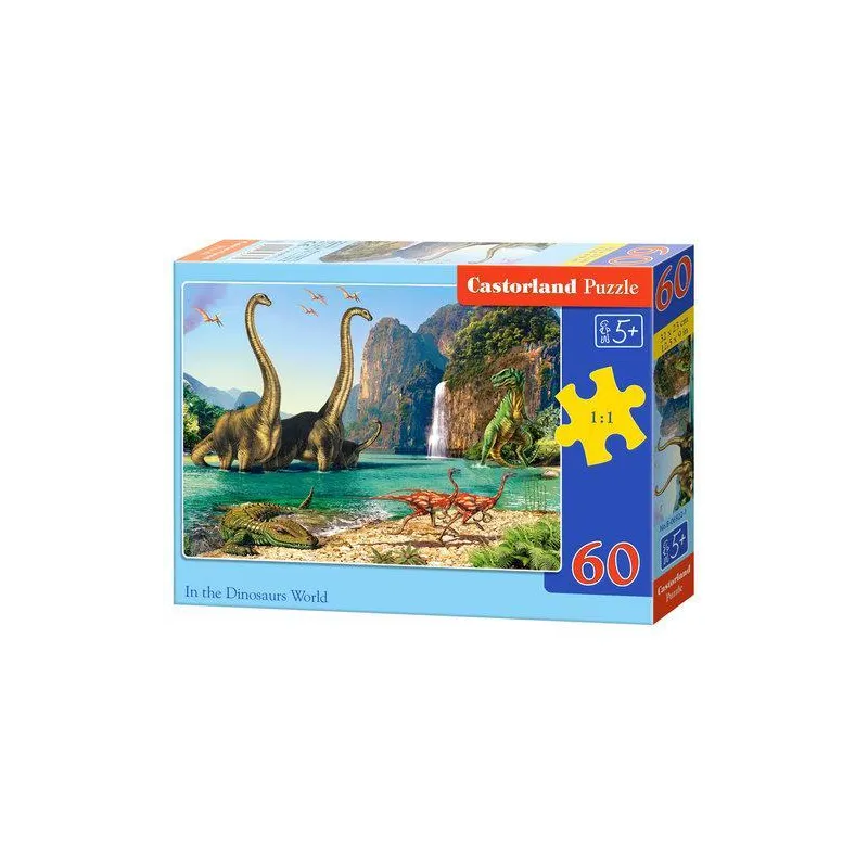 DINOZAURY PUZZLE 60 ELEMENTÓW 5+ - Castorland