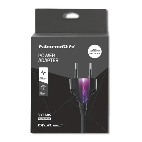 Zasilacz Do Monitora Lg 40W 19V 2.1A 6.5X4.4 + Kabel Qoltec