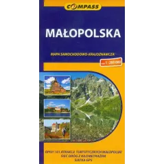 MAŁOPOLSKA MAPA SAMOCHODOWO-KRAJOZNAWCZA 1 : 200 000 - Compass