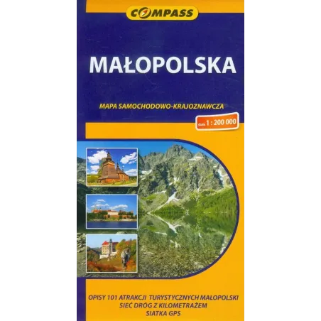 MAŁOPOLSKA MAPA SAMOCHODOWO-KRAJOZNAWCZA 1 : 200 000 - Compass