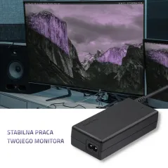 ZASILACZ DO MONITORA LG 40W 19V 2.1A 6.5x4.4 + KABEL QOLTEC