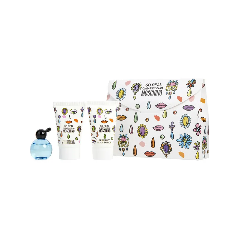 MOSCHINO SO REAL CHEAP AND CHIC ZESTAW DLA KOBIET WODA TOALETOWA 4.9ML + KOSMETYKI