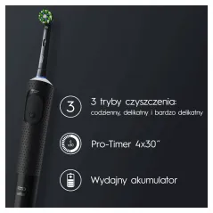 SZCZOTECZKA ELEKTRYCZNA BRAUN ORAL-B VITALITY PRO PROTECT X CLEAN BLACK
