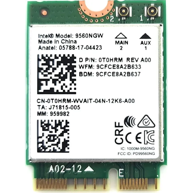 WEWNĘTRZNA KARTA SIECIOWA WI-FI INTEL AC 9560 NGWG.NV M.2 DUAL BAND