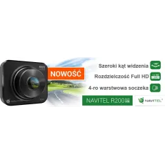 WIDEOREJESTRATOR KAMERA SAMOCHODOWA NAVITEL R200 G-SENSOR + LICENCJA MAP 12M