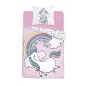 Bawełniana Pościel 140 X 200 Cm Unicorn Jednorożec Brokatowa