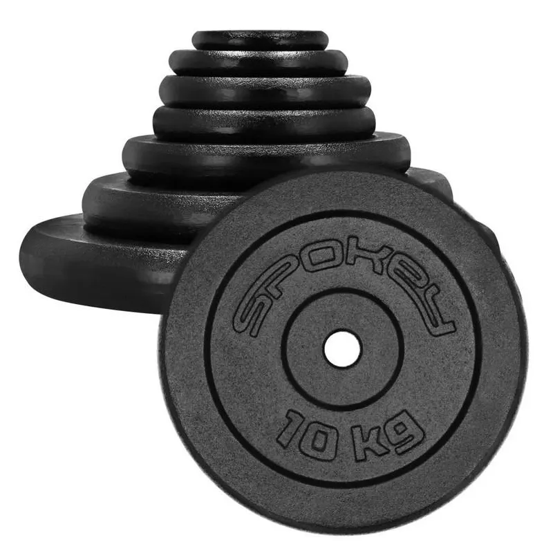OBCIĄŻENIE ŻELIWNE 10 KG TALERZ NA HANTLE SZTANGE 29 MM SPOKEY SINIS