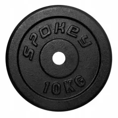 OBCIĄŻENIE ŻELIWNE 10 KG TALERZ NA HANTLE SZTANGE 29 MM SPOKEY SINIS