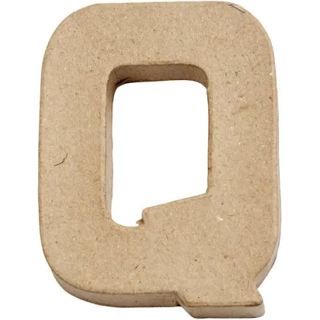 LITERA Q MAŁA Z PAPIERU 10 X 2 CM - Panon