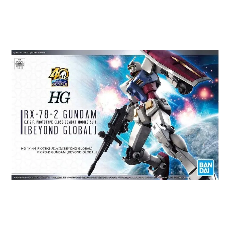 HG RX-78-2 GUNDAM BEYOND GLOBAL ZESTAW MODELOWY 1/144 BANDAI 8+