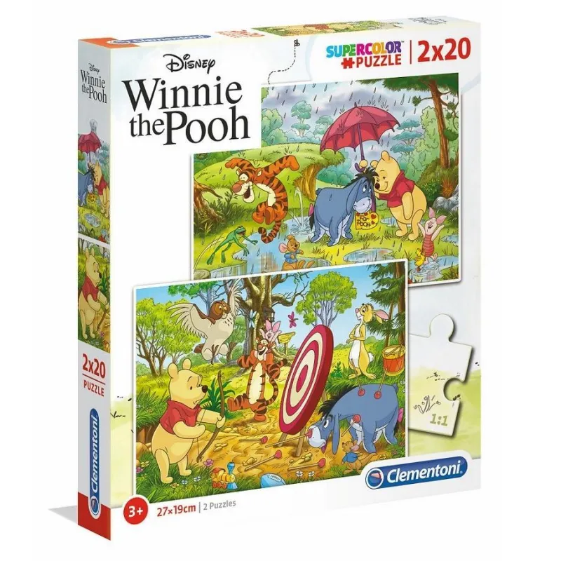 PUZZLE DISNEY KUBUŚ PUCHATEK 2X20 ELEMENTÓW CLEMENTONI 3+