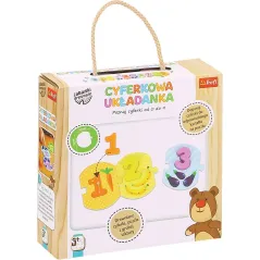 UKŁADANKA CYFERKI DREWNIANA ZABAWKA EDUKACYJNA DLA DZIECI TREFL 3+