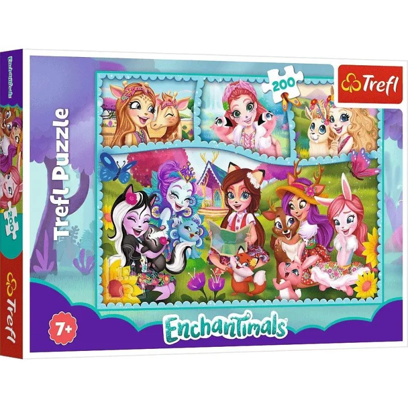 PUZZLE MAGICZNY ŚWIAT ENCHANTIMALS 200 ELEMENTÓW TREFL 7+