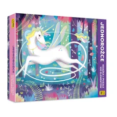PUZZLE + KSIĄŻKA  JEDNOROŻCE 100 ELEMENTÓW 5+