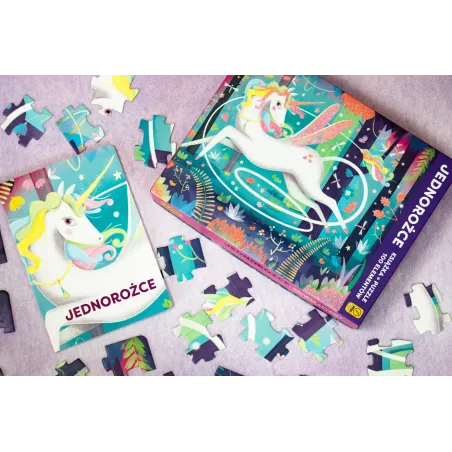 Puzzle + Książka  Jednorożce 100 Elementów 5+