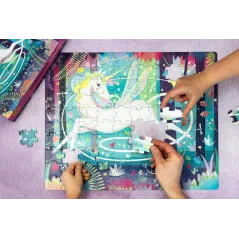 PUZZLE + KSIĄŻKA  JEDNOROŻCE 100 ELEMENTÓW 5+