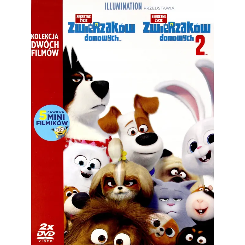 SEKRETNE ŻYCIE ZWIERZAKÓW DOMOWYCH 1-2 2XDVD PL