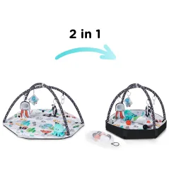 MATA EDUKACYJNA + KOJEC + SUCHY BASEN Z PIŁKAMI I ZABAWKAMI KINDERKRAFT 0+