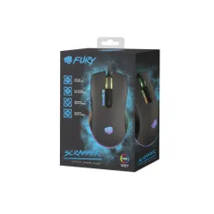 MYSZ GAMINGOWA FURY SCRAPPER 6400DPI RGB Z OPROGRAMOWANIEM
