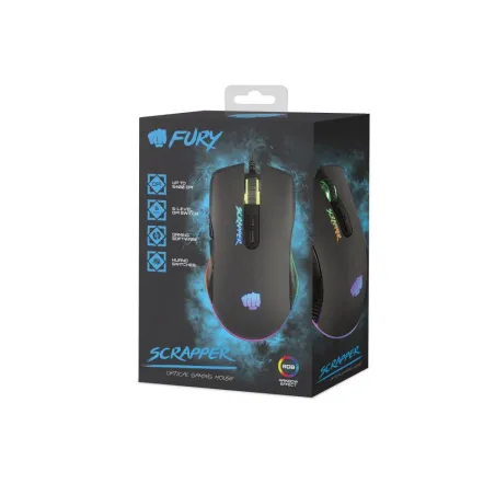 MYSZ GAMINGOWA FURY SCRAPPER 6400DPI RGB Z OPROGRAMOWANIEM