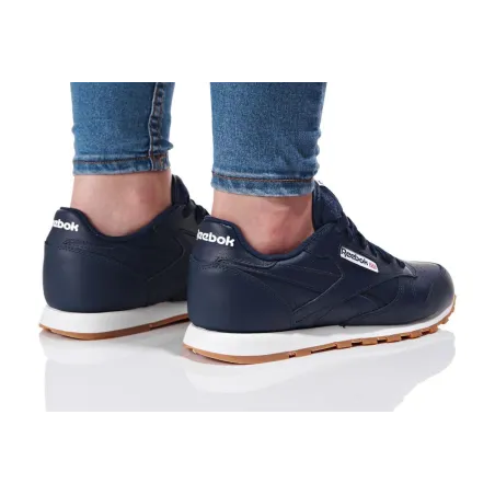 Reebok Classic Leather Gum Buty Damskie Granatowo-Białe Rozmiar 36,5