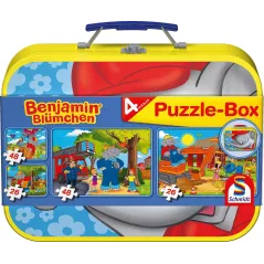 Puzzle Słoń Benjamin W Walizce – 2X26 + 2X48 Elementów 3+