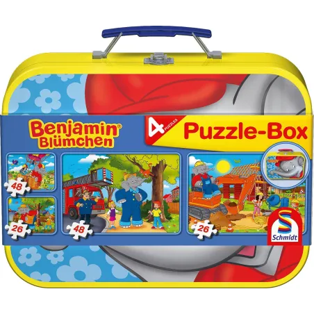 Puzzle Słoń Benjamin W Walizce – 2X26 + 2X48 Elementów 3+