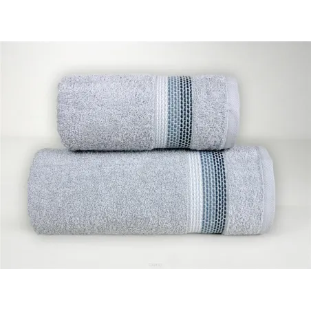 RĘCZNIK BAWEŁNIANY GRENO OMBRE 50x90 JASNY POPIEL CERTYFIKAT OEKO-TEX