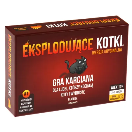 Eksplodujące Kotki Gra Karciana Rebel 12+
