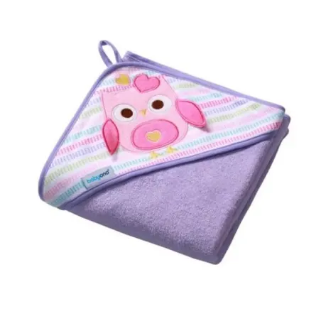 OKRYCIE KĄPIELOWE Z KAPTURKIEM FROTTE 100 X 100 CM FIOLET BABYONO