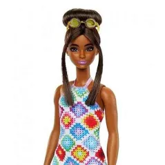 LALKA BARBIE FASHIONISTAS Z SZYDEŁKOWĄ SUKIENKĄ MATTEL 3+