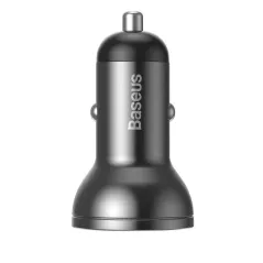 ŁADOWARKA SAMOCHODOWA 24W | 2X USB + KABEL 3W1 TYPE-C / MICRO USB / LIGHTNING BASEUS