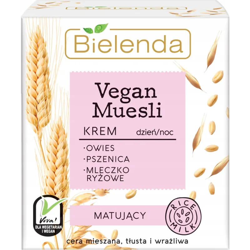 KREM MATUJĄCY DO CERY TŁUSTEJ MIESZANEJ 50ML BIELENDA VEGAN