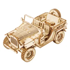 PUZZLE 3D DREWNIANE ROBOTIME JEEP WOJSKOWY ZESTAW MODELOWY 14+