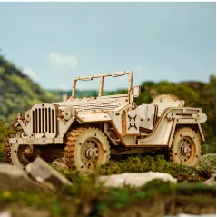 PUZZLE 3D DREWNIANE ROBOTIME JEEP WOJSKOWY ZESTAW MODELOWY 14+