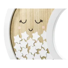 DREWNIANA KSIĘGA GOŚCI KSIĘŻYC NA CHRZEST I BABY SHOWER 38,5X30 CM