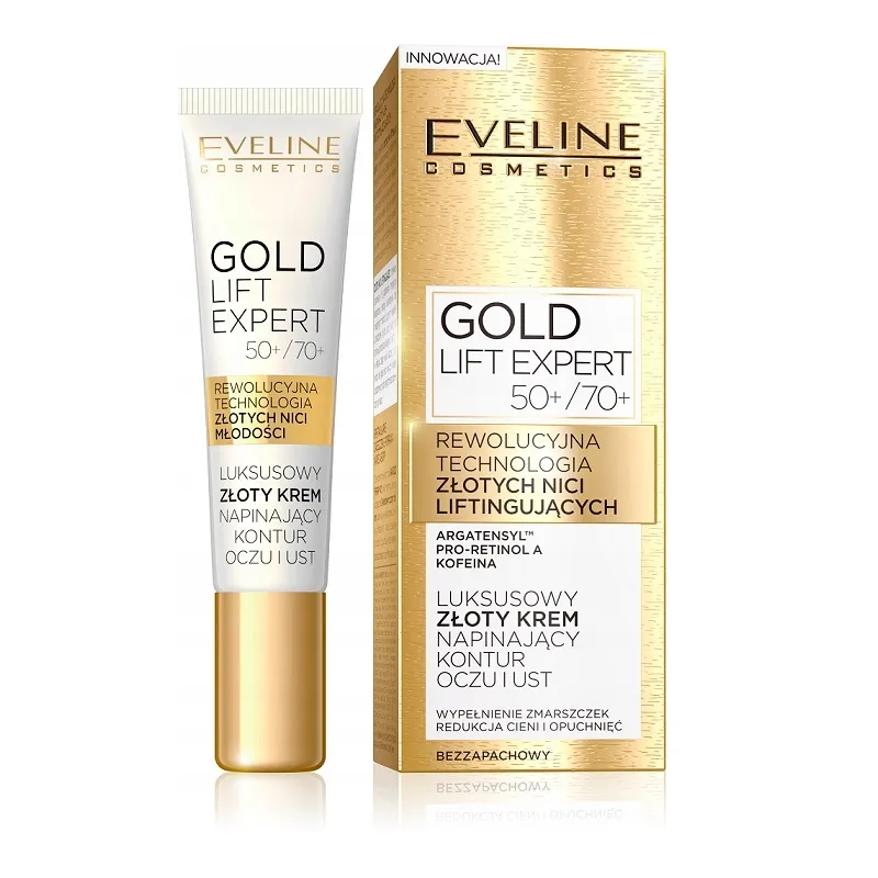 LUKSUSOWY ZŁOTY KREM NAPINAJĄCY KONTUR OCZU I UST 15ML GOLD LIFT EXPERT 50+ 70+