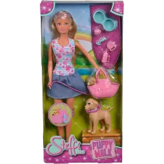 LALKA STEFFI NA SPACERZE Z PSAMI 29 CM SIMBA 3+